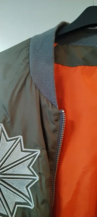 Chaqueta Bomber Reebok Verde Naranja