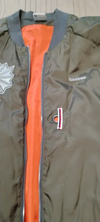 Chaqueta Bomber Reebok Verde Naranja