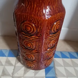 Jarrón Fat Lava Años 70 Cerámica