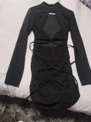 Vestido Negro Fiesta Fin de Año talla S/M