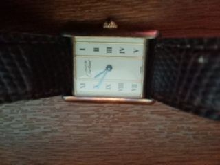 Reloj Cartier.Tank MUST LM .plata. 1988