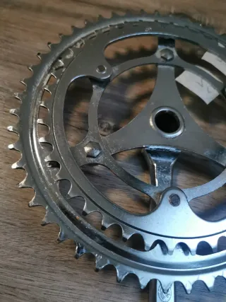 Bielas y Plato Doble Bicicleta SOLIDA