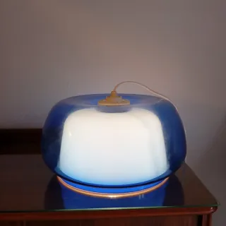 Lampada da soffitto vintage blu