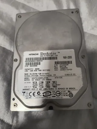 Lote 2 Discos Duros IDE/PATA Seagate y Hitachi