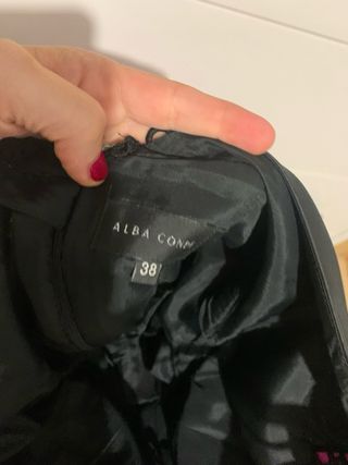 Vestido fiesta fucsia y negro T.36