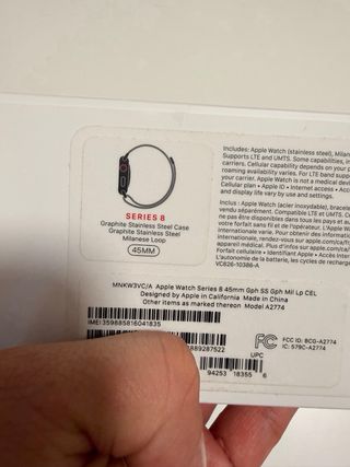 Apple Watch Serie 8 45mm GPS Cellular Zafiro