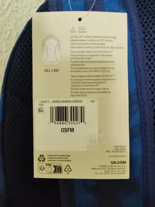 Mochila Under Armour Azul Camuflaje