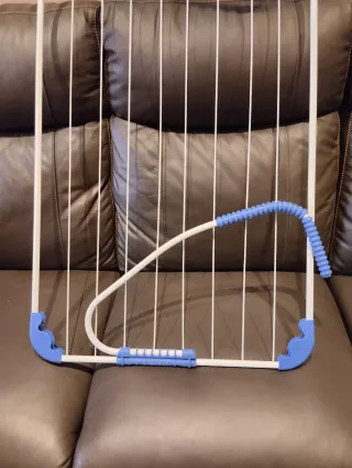 Tendedero plegable blanco y azul