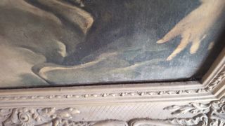 Cuadro antiguo con marco dorado