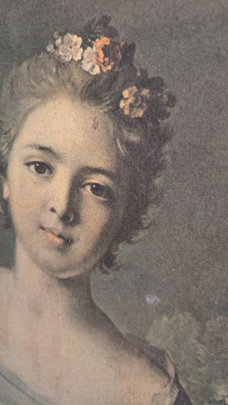 Cuadro antiguo con marco dorado