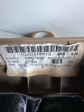 Panel Puerta Trasero derecho Cadillac SRX