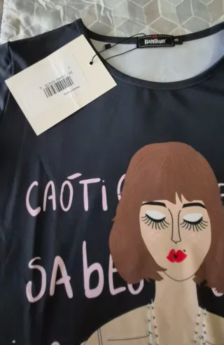 Vestido Keep&Trendy Negro con Estampado