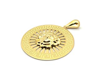 colgante oro 18k con piedra con circonita