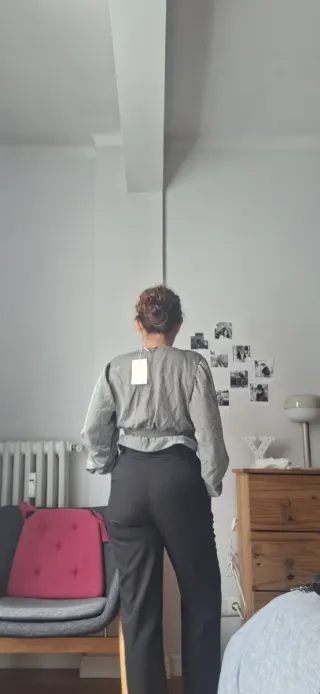 Blusa fiesta plata nueva Stradivarius