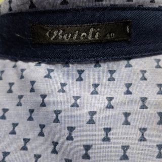 Camisa Botelli azul estampada