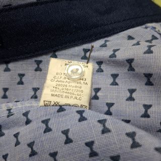Camisa Botelli azul estampada