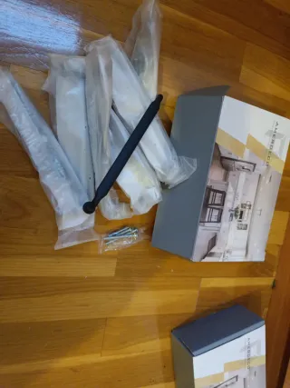 7 Tiradores cocina negros nuevos 16 cm