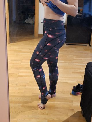 Leggings galaxia con agujero pies