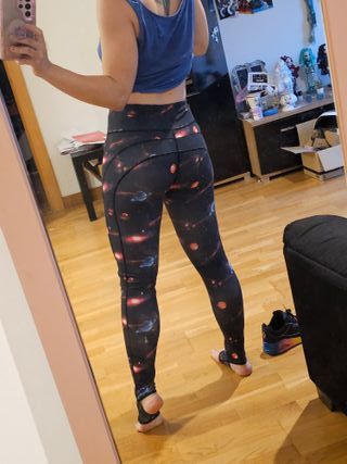 Leggings galaxia con agujero pies