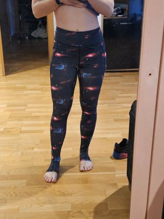 Leggings galaxia con agujero pies