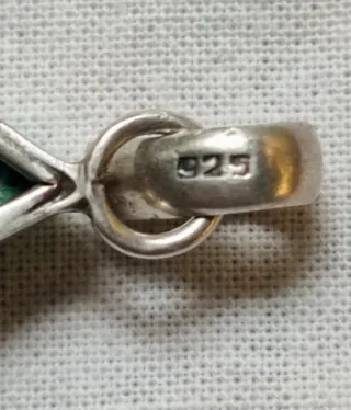COLGANTE DE MALAQUITA EN PLATA DE LEY