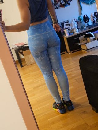 Leggings azules copos de nieve