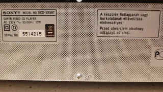 Reproductor Sony SCD-XE597 SACD