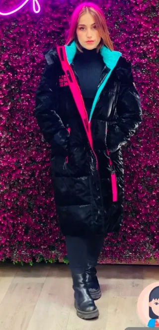 Abrigo Teddy Bear Negro Talla XL