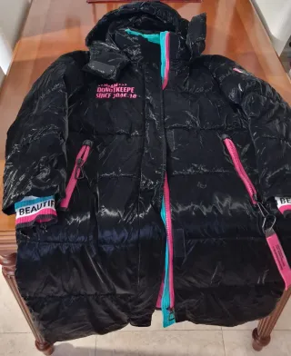 Abrigo Teddy Bear Negro Talla XL