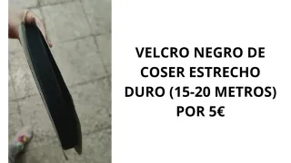 Velcro negro coser estrecho duro 15-20m