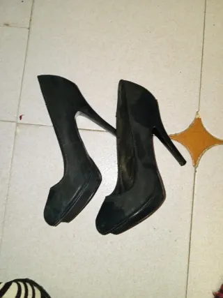 Zapatos tacón alto negros talla 38