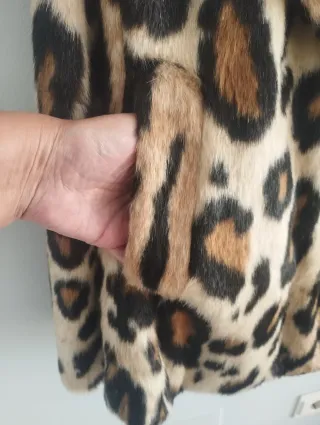 Chaquetón Piel Sintético Michael Kors Animal Print