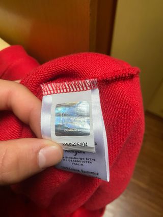 Felpa girocollo Disclaimer rossa