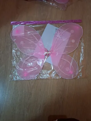 Lote 10 Alas Hada Rosa con Varita