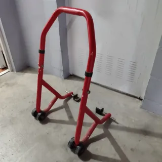 Caballete para moto rojo