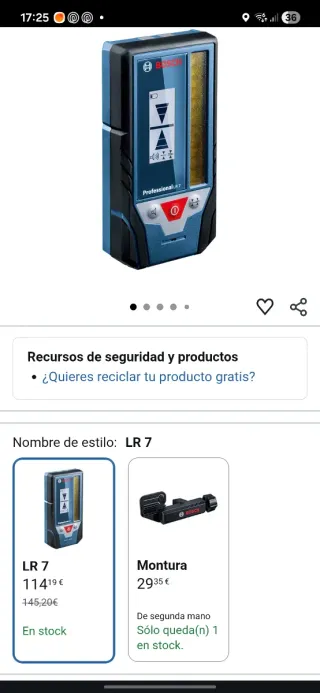 Receptor Láser Bosch LR 7 Professional