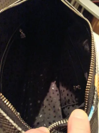 Bolso Desigual Negro Multicolor Flores