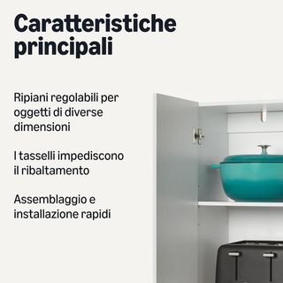 Armadio bianco con ripiani