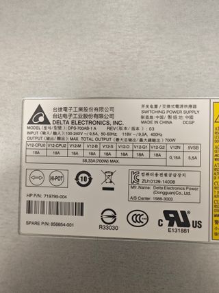 Fuente Alimentación HP DPS-700AB-1 A 700W Delta