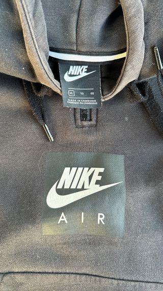 Sudadera Nike Air Media Cremallera Negra