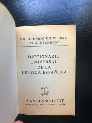 Diccionario antiguo, 1959.