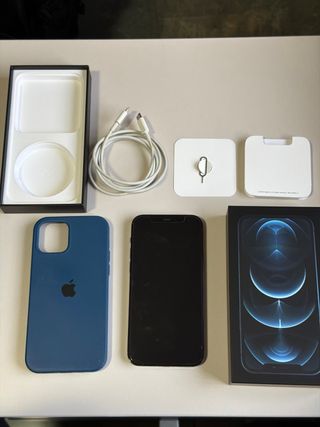 iPhone 12 Pro Azul 256GB Funda original de regalo