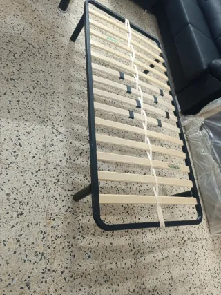 Somier metálico con lamas de madera