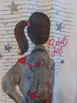 Camiseta niña manga larga Rebel girl
