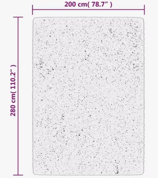 Alfombra Peluda Moderna 200x280 Cm