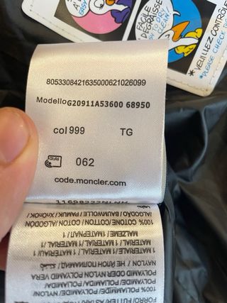 Giubbotto Moncler Nero Originale