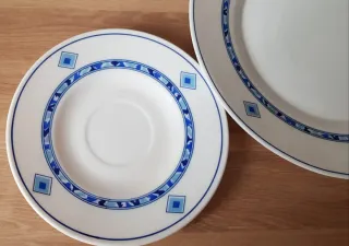 Juego Vajilla Armonía Azul/Blanca 8 Piezas