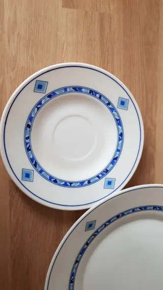 Juego Vajilla Armonía Azul/Blanca 8 Piezas