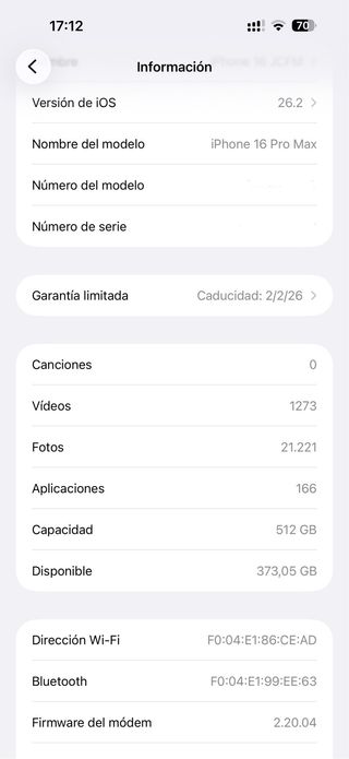 iPhone 16 Pro Max 512GB Negro