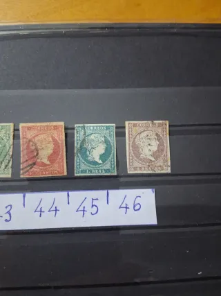 Sellos España 1855 N° 43-46 Usados